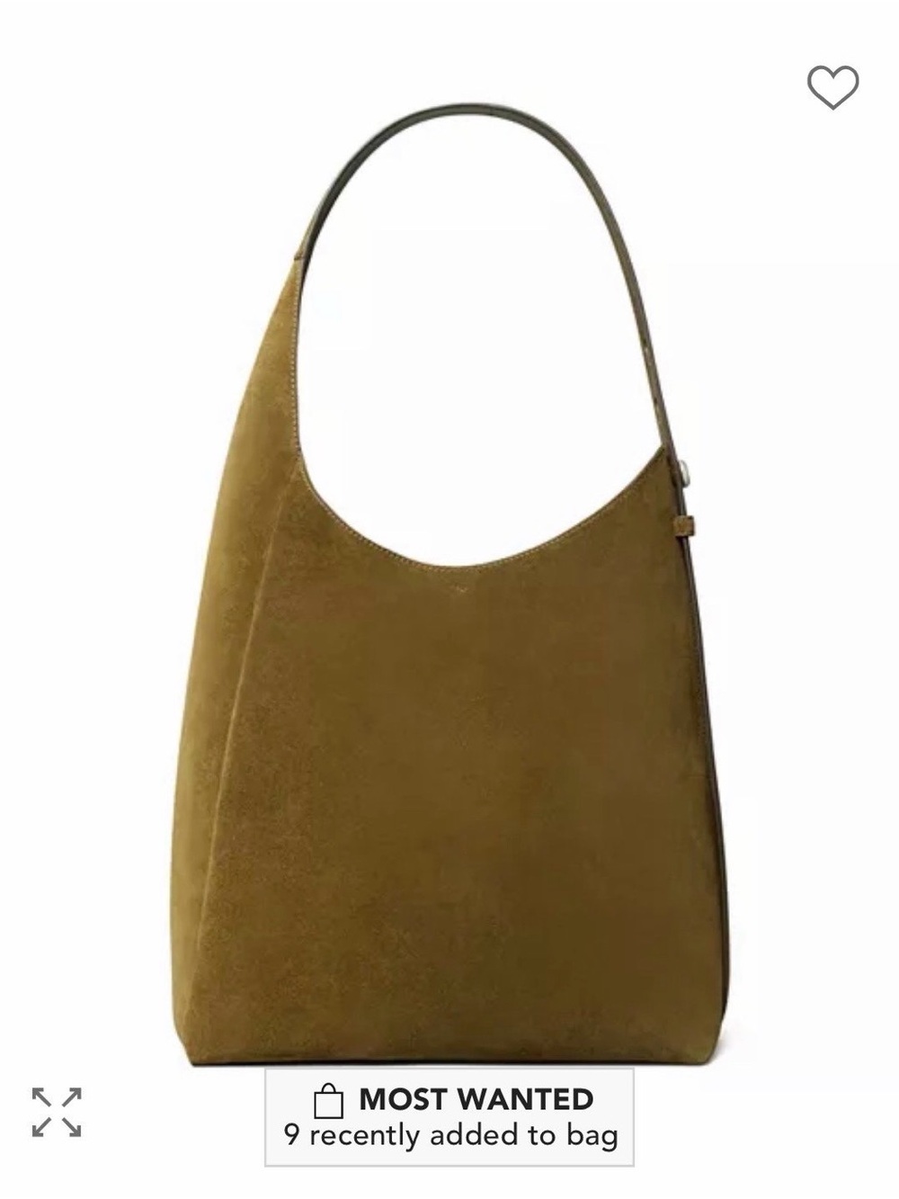 NWT TORY BURCH ROMY HOBO DEEP OLIVE SUEDE LEATHER 175320